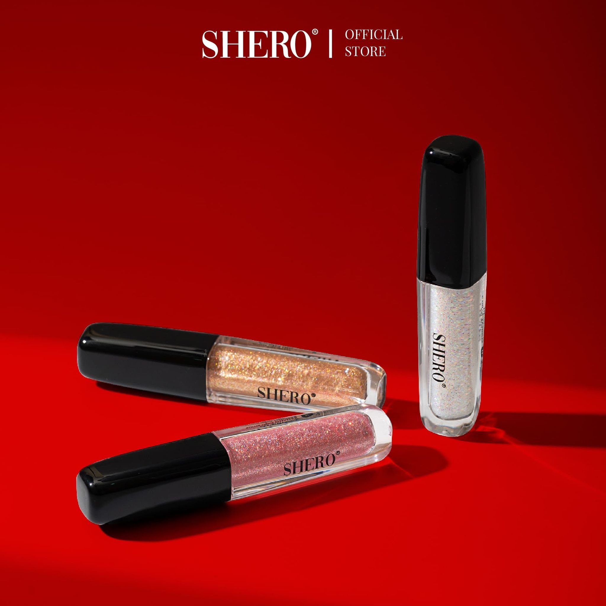 Shero High Impact Glitter Liquid Eyeshadow 01 Peachy Pink