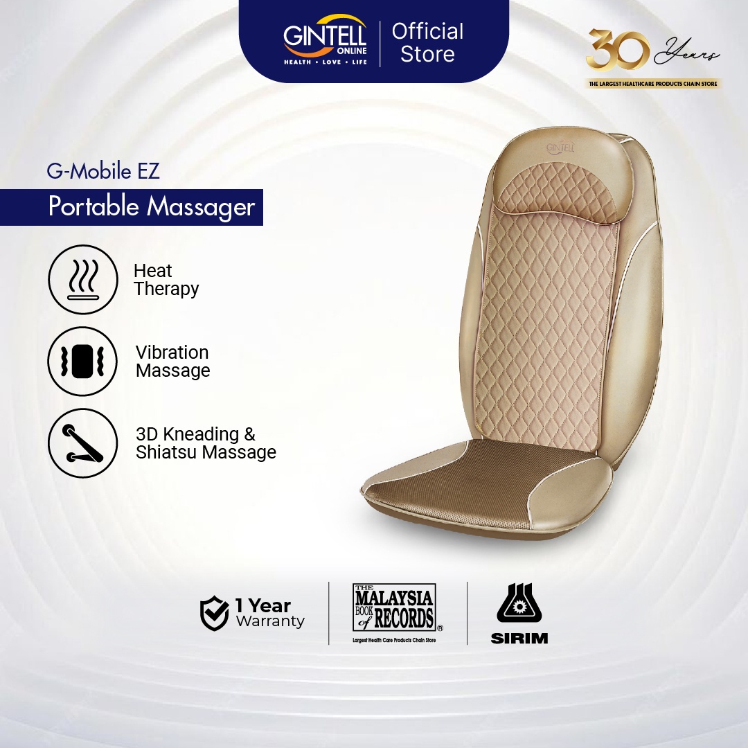 GINTELL G-Mobile EZ Portable Massage Cushion Upgraded Version GT653CG