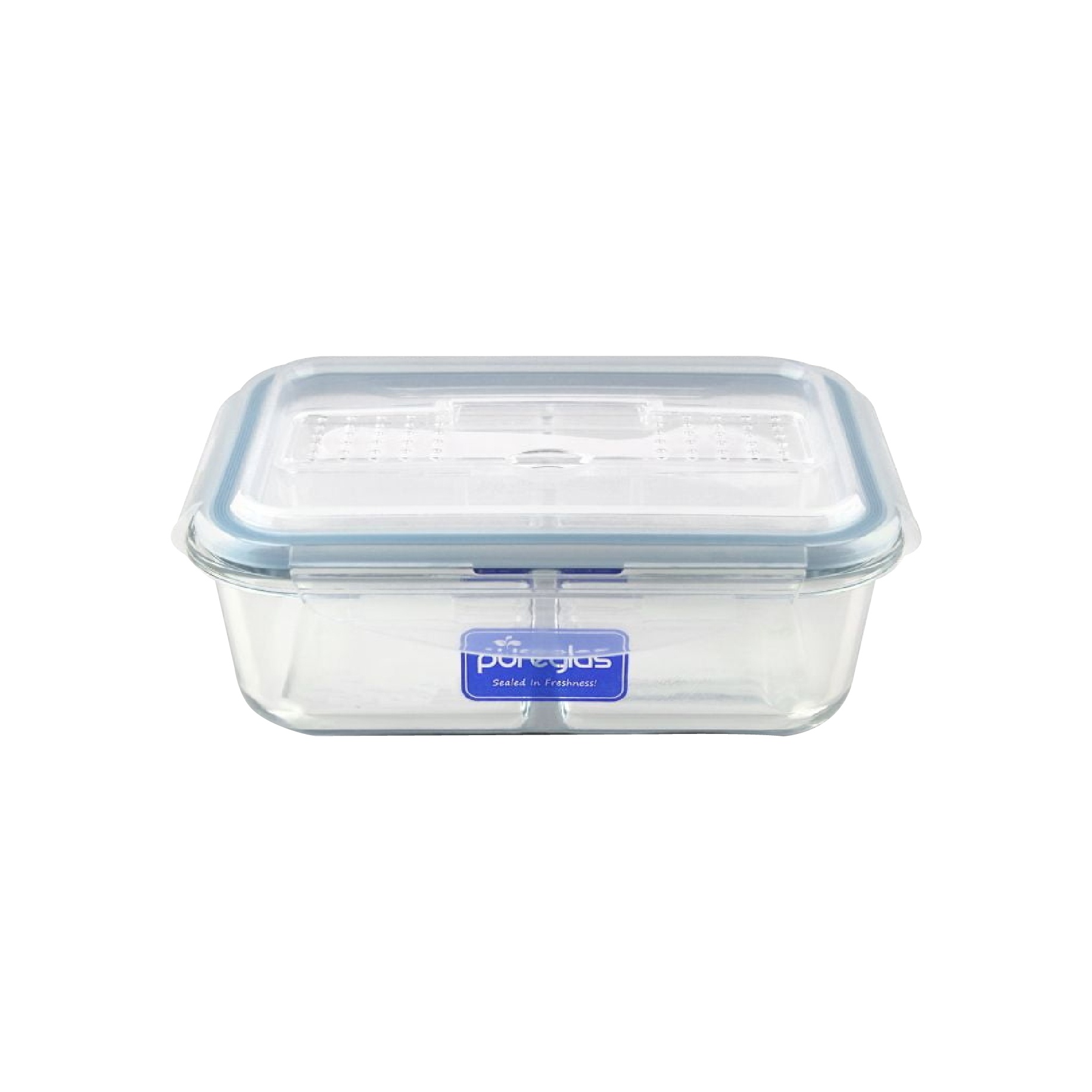 La gourmet Pureglas 1000ml Rectangular Container with Cutlery