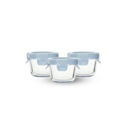 LA GOURMET - La gourmet Pureglas 130ml Round Container Set (3's)