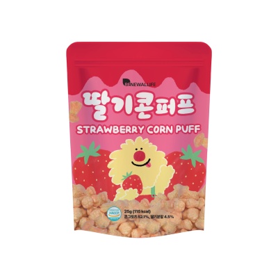RENEWALLIFE - RENEWALLIFE Monster Corn Puff - Strawberry 25g