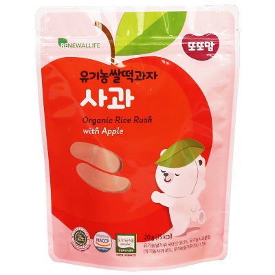 RENEWALLIFE - RENEWALLIFE Organic Rice Rusk - Apple 20g