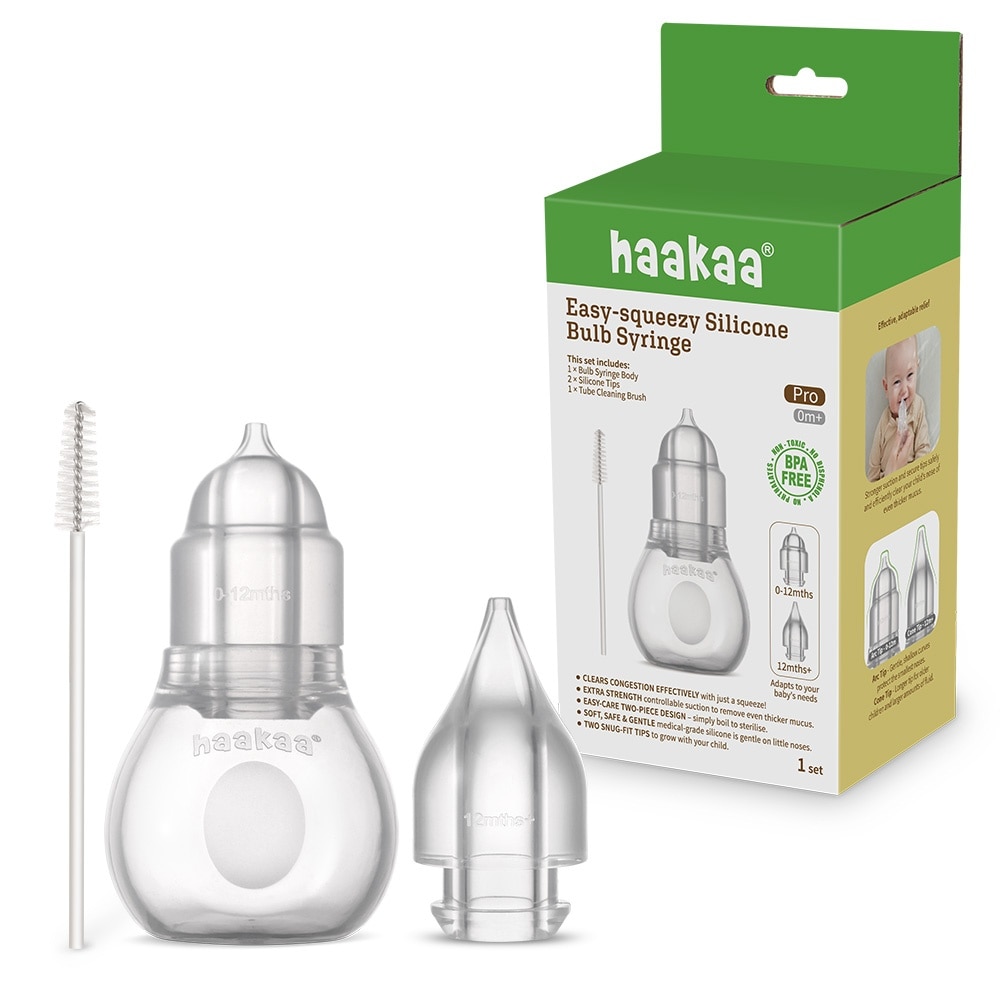HAAKAA Nasal Care Easy-Squeezy Silicone Bulb Syringe