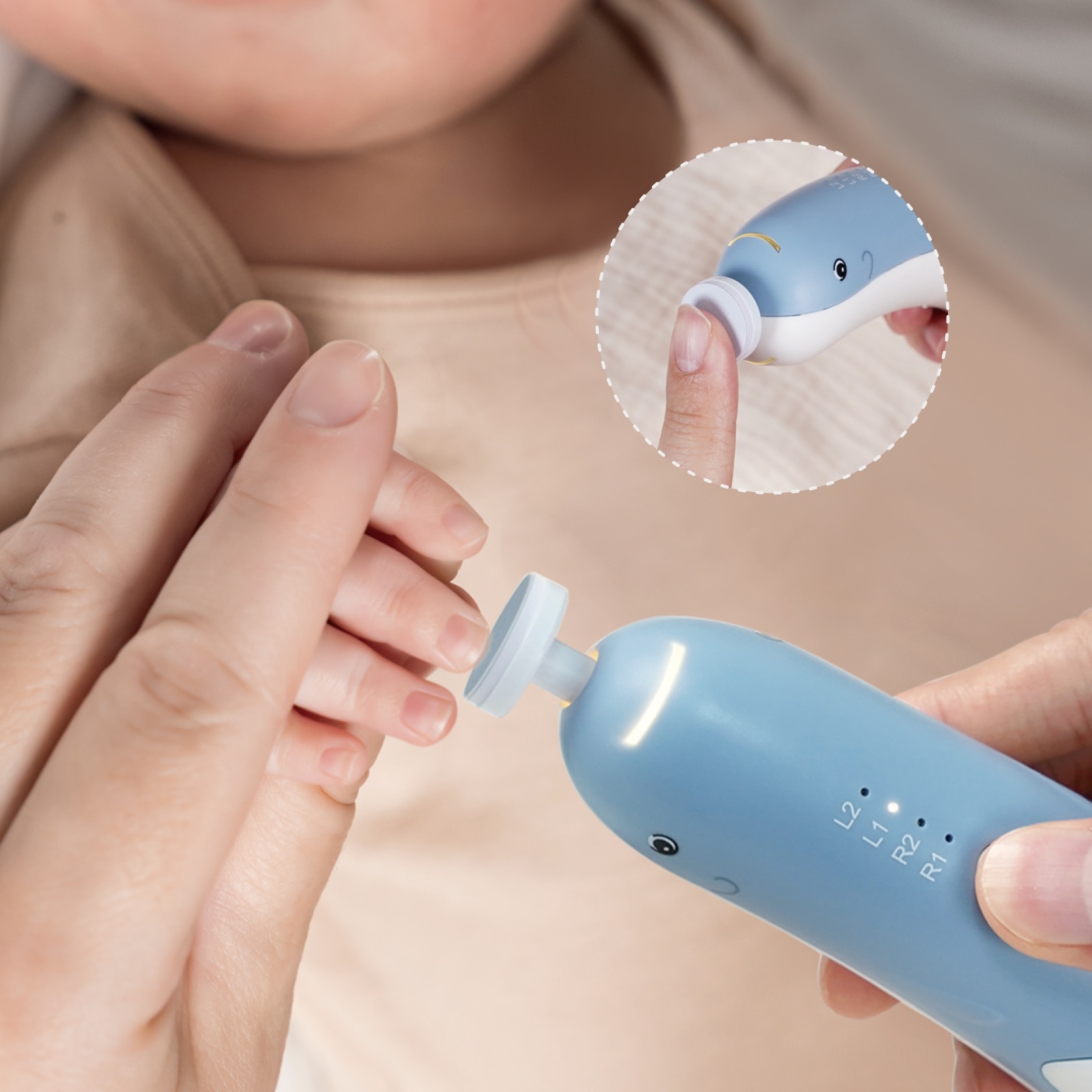 Haakaa Friendly Whale Baby Nail Care Trimmer Set