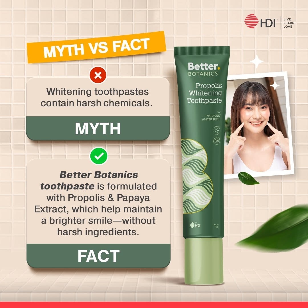 Better Botanics™ Propolis Whitening Toothpaste - Gentle Cleansing and Long-lasting Freshness - 70g (1s)