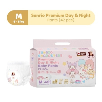 ICONIC Sanrio Premium Day & Night Baby Diapers - Pants M 42pcs