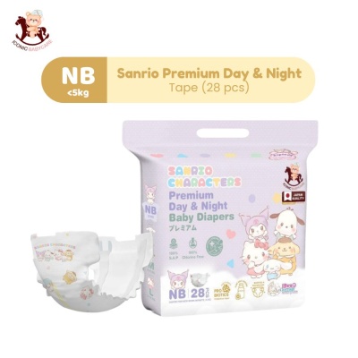 ICONIC - Sanrio Premium Day & Night Baby Diapers - Tape NB 28pcs image