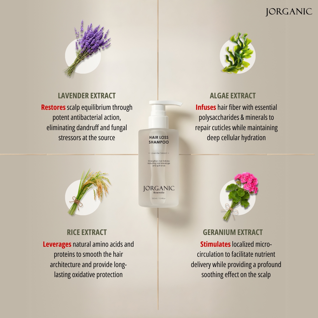 JORGANIC Renewelle Hair Growth Gift Set (Shampoo + Treatment + Tonic + Travel Set)