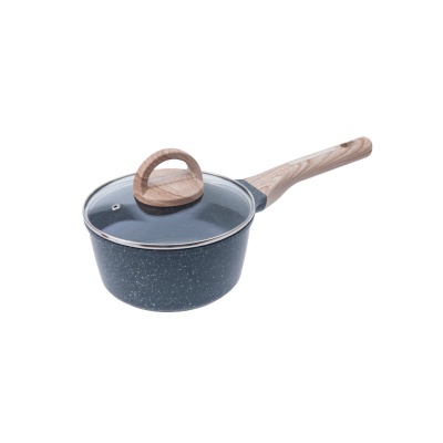 SHOGUN - Shogun Granite Plus II Ceragan 18 x 9cm Saucepan with Glass Lid (Induction), 1.8L