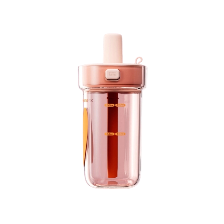 Chako Lab Bobo Square Cup (Tritan) - Pink Orange