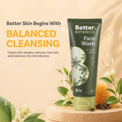 HDI - Better Botanics™ Face Wash - Deep Cleansing - Smooth & Nourished Skin - Strengthened Skin Barrier - 100ml