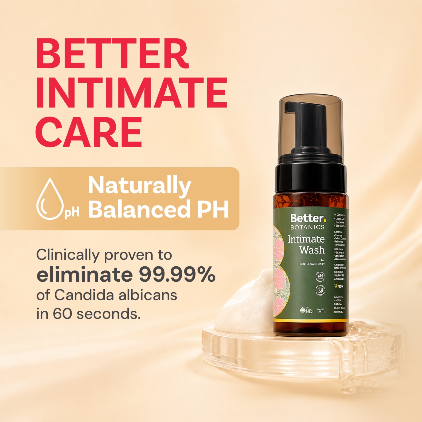 Better Botanics™ Intimate Wash - Long-Lasting Comfort - Freshness & Confidence - 100 ml