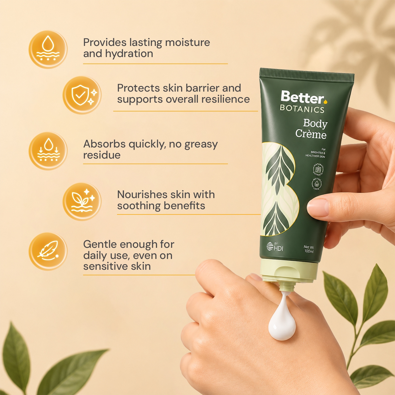 Better Botanics™ Body Crème - Infused with Propoelix, Honey and 7 Botanical extracts - Better than Lotion - 100ml