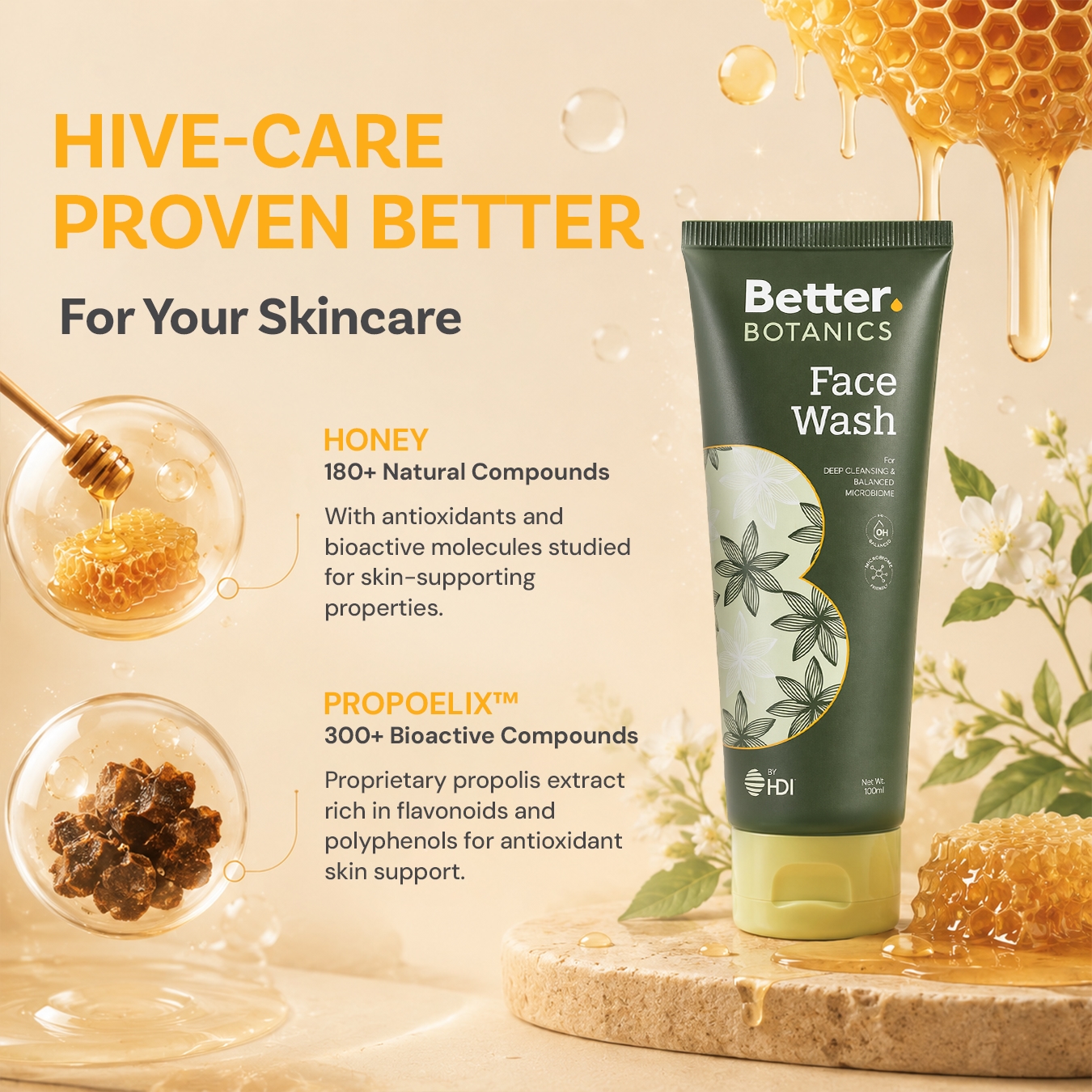 Better Botanics™ Face Wash - Deep Cleansing - Smooth & Nourished Skin - Strengthened Skin Barrier - 100ml