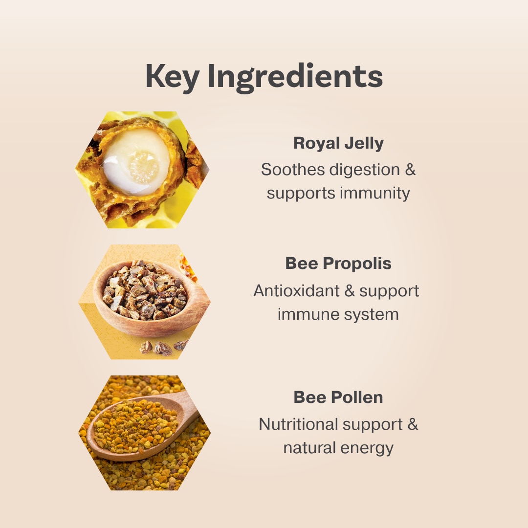 HDI Origins™ Dynamic 3 - 3-in-1 Bee Superfood - Support Immunity, Energy & Vitality - Immuniti & Tenaga - 60 Capsules