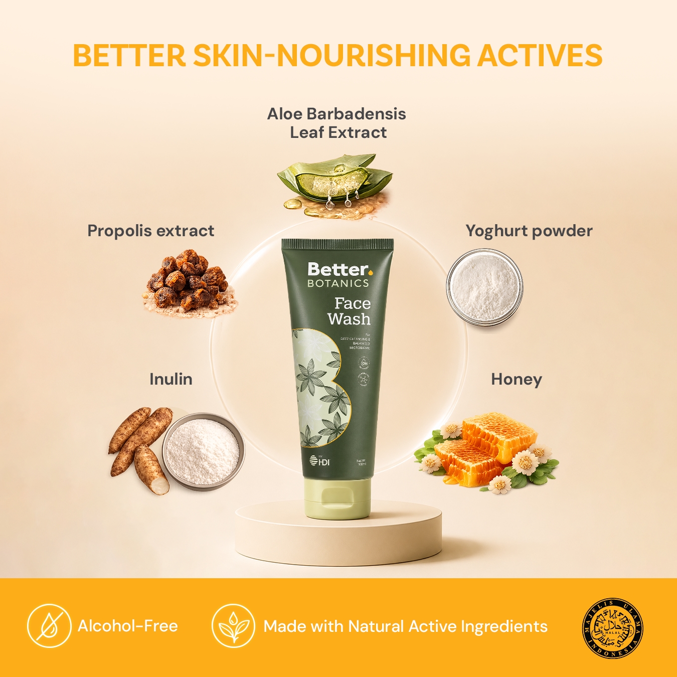Better Botanics™ Face Wash - Deep Cleansing - Smooth & Nourished Skin - Strengthened Skin Barrier - 100ml