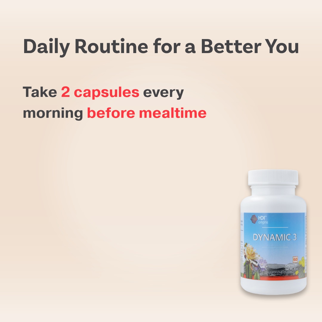 HDI Origins™ Dynamic 3 - 3-in-1 Bee Superfood - Support Immunity, Energy & Vitality - Immuniti & Tenaga - 60 Capsules