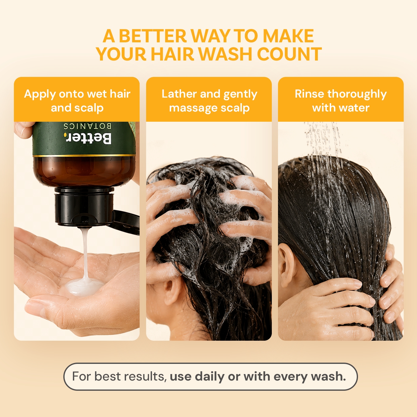 Better Botanics™ Nourishing Shampoo - Targets Scalp Health While Strengthening Hair From the Roots - 240ml