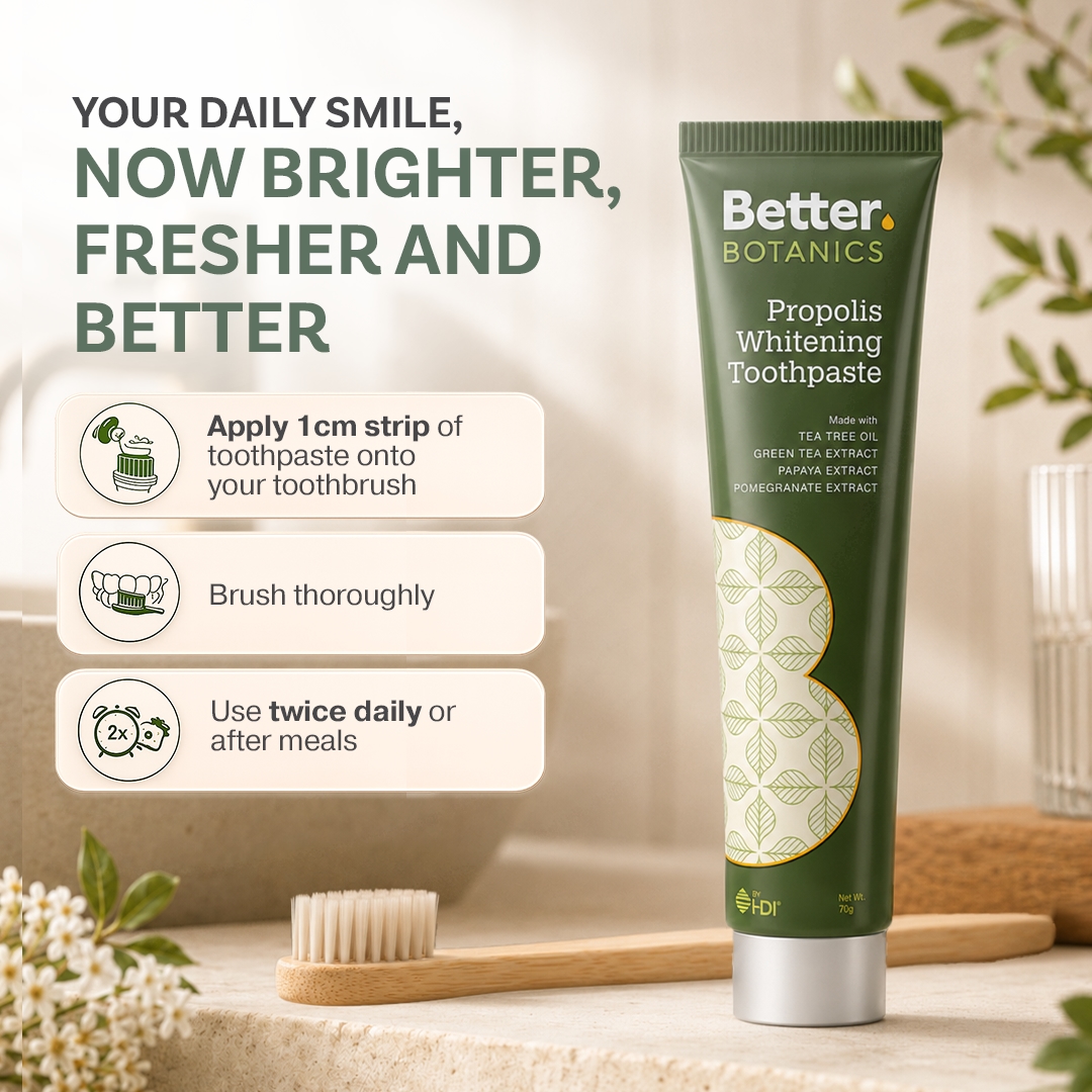 Better Botanics™ Propolis Whitening Toothpaste - Gentle Cleansing and Long-lasting Freshness - 70g (1s)