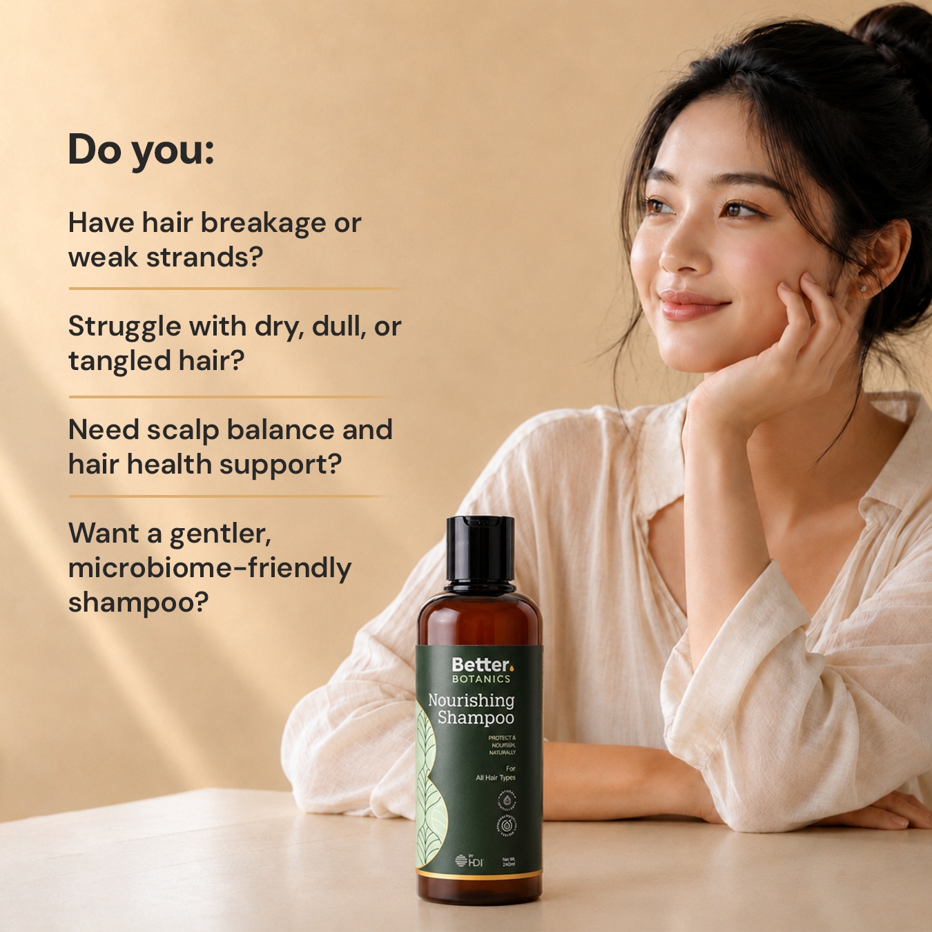 Better Botanics™ Nourishing Shampoo - Targets Scalp Health While Strengthening Hair From the Roots - 240ml