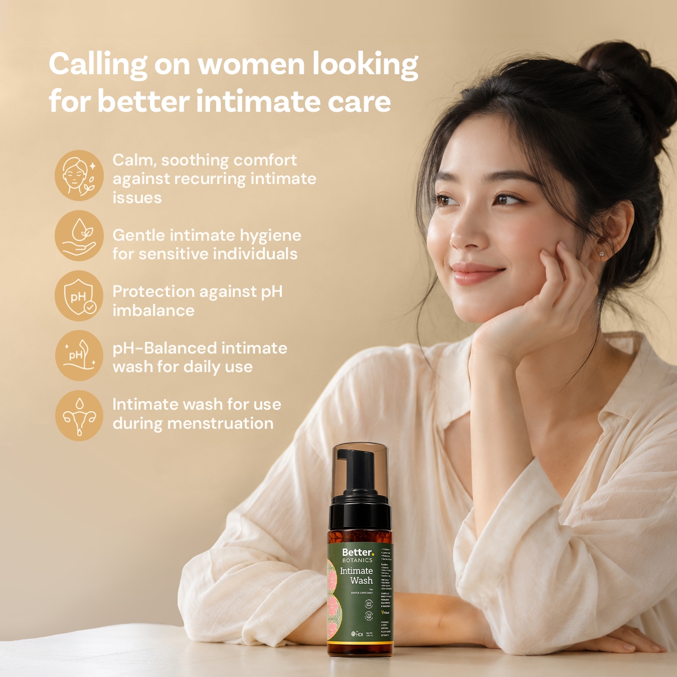 Better Botanics™ Intimate Wash - Long-Lasting Comfort - Freshness & Confidence - 100 ml