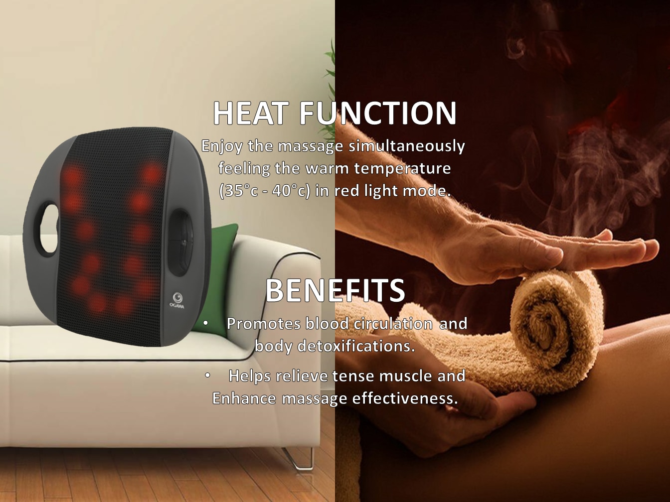 Ogawa iRelieve Portable Massage Cushion