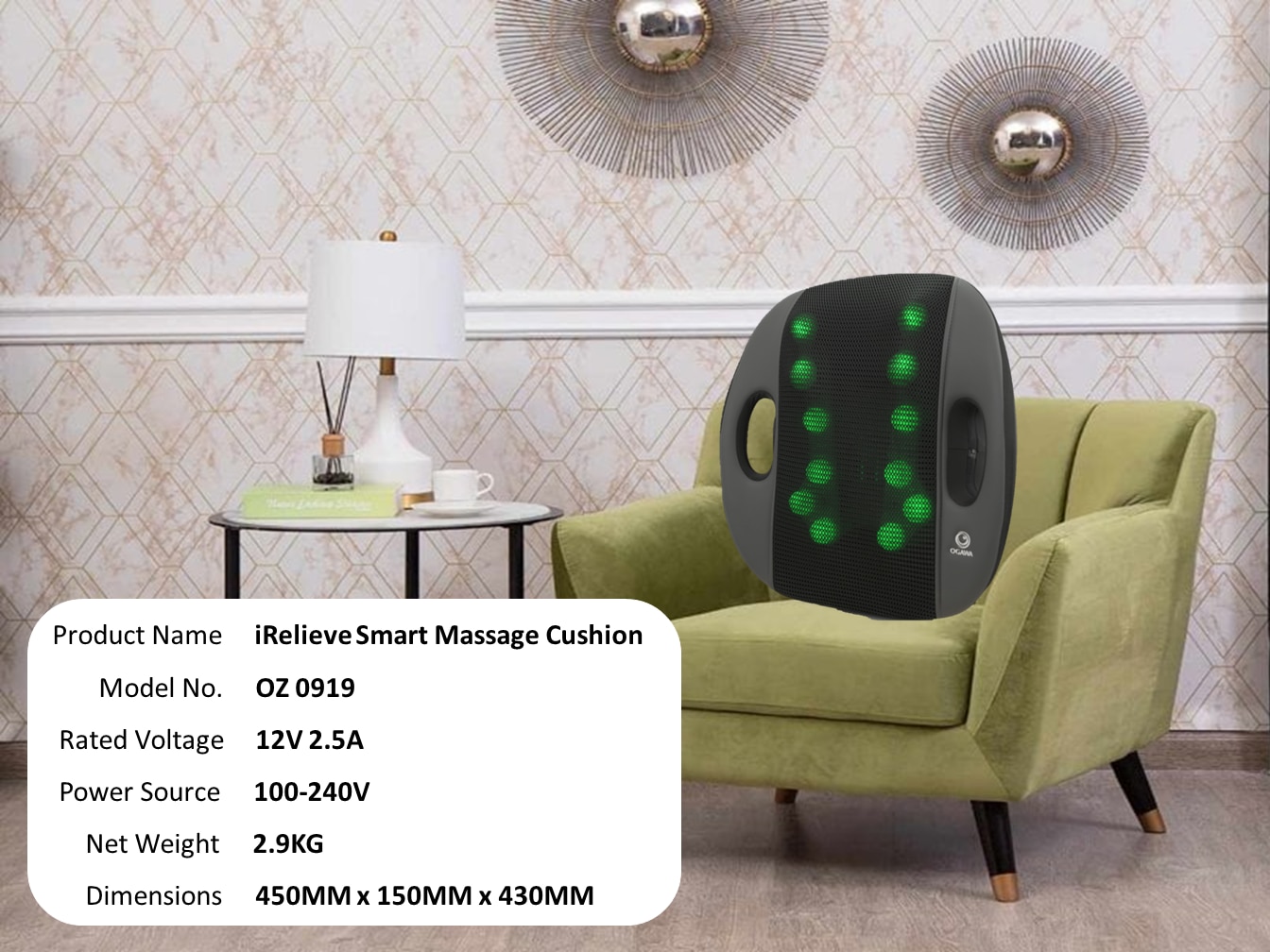Ogawa iRelieve Portable Massage Cushion