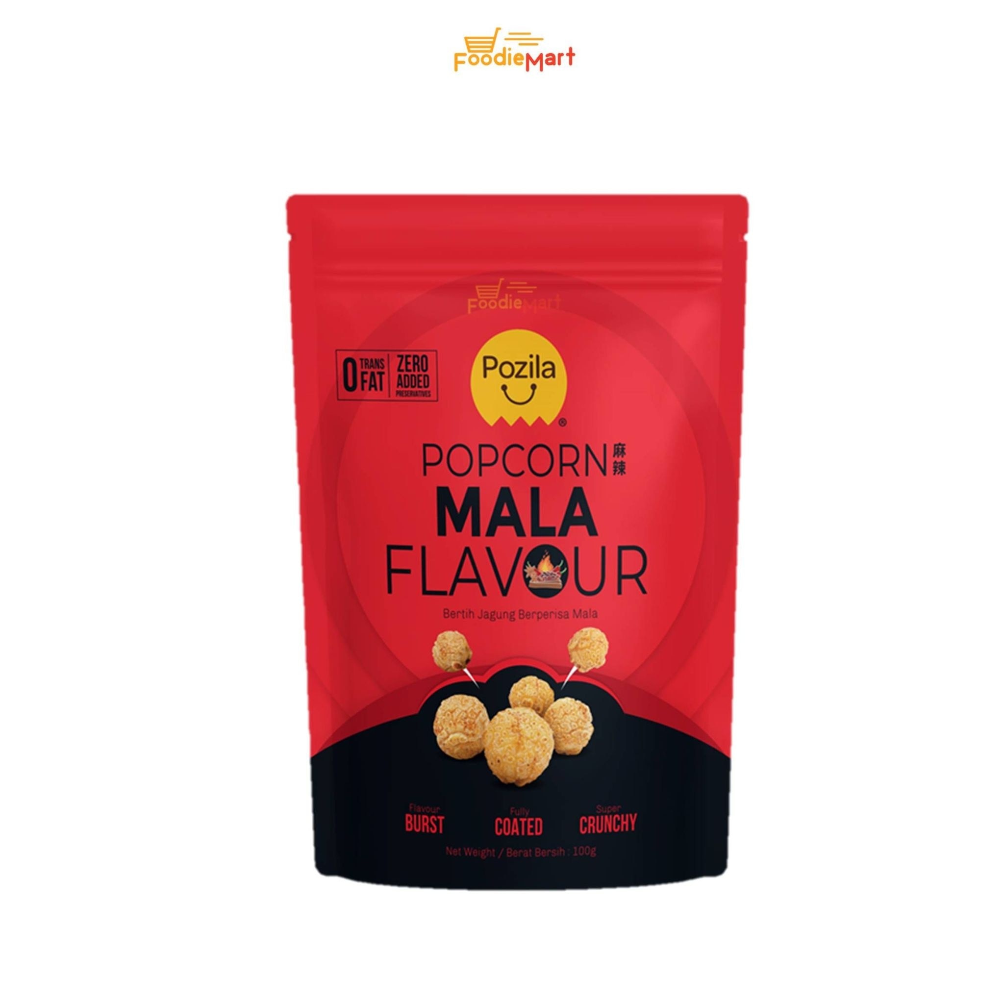 FOODIEMART Pozila Popcorn 100g - Mala