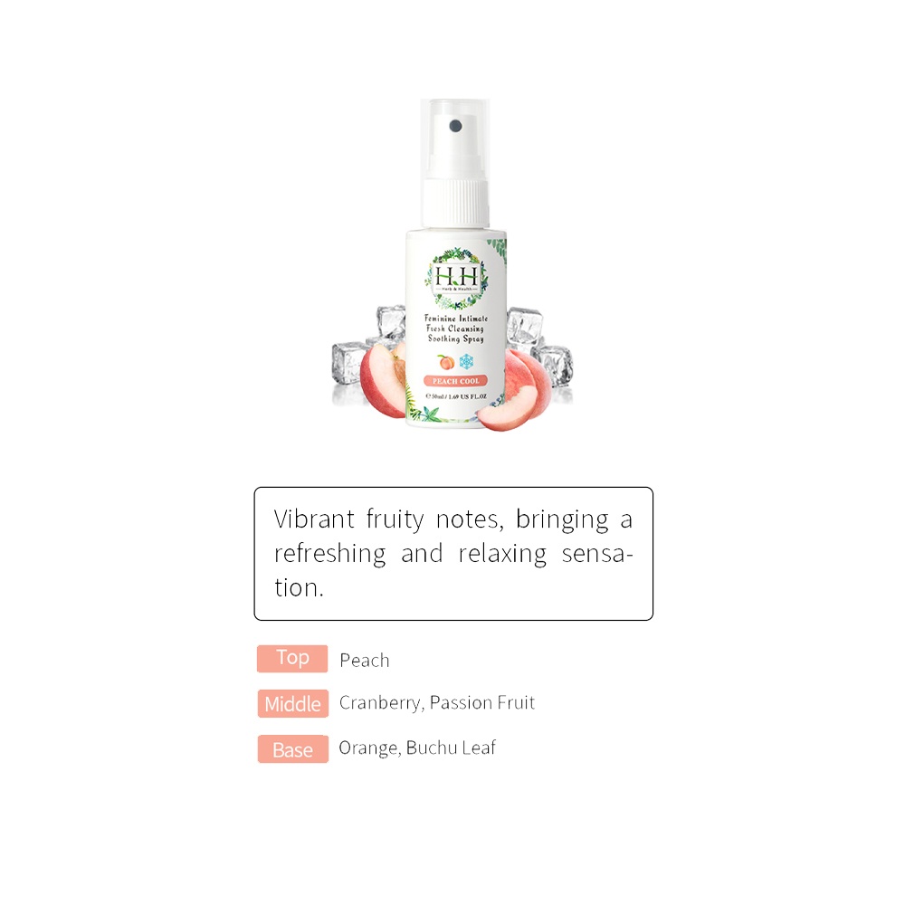Feminine Intimate Fresh Cleansing Soothing Spray (Peach Cool) 50ML