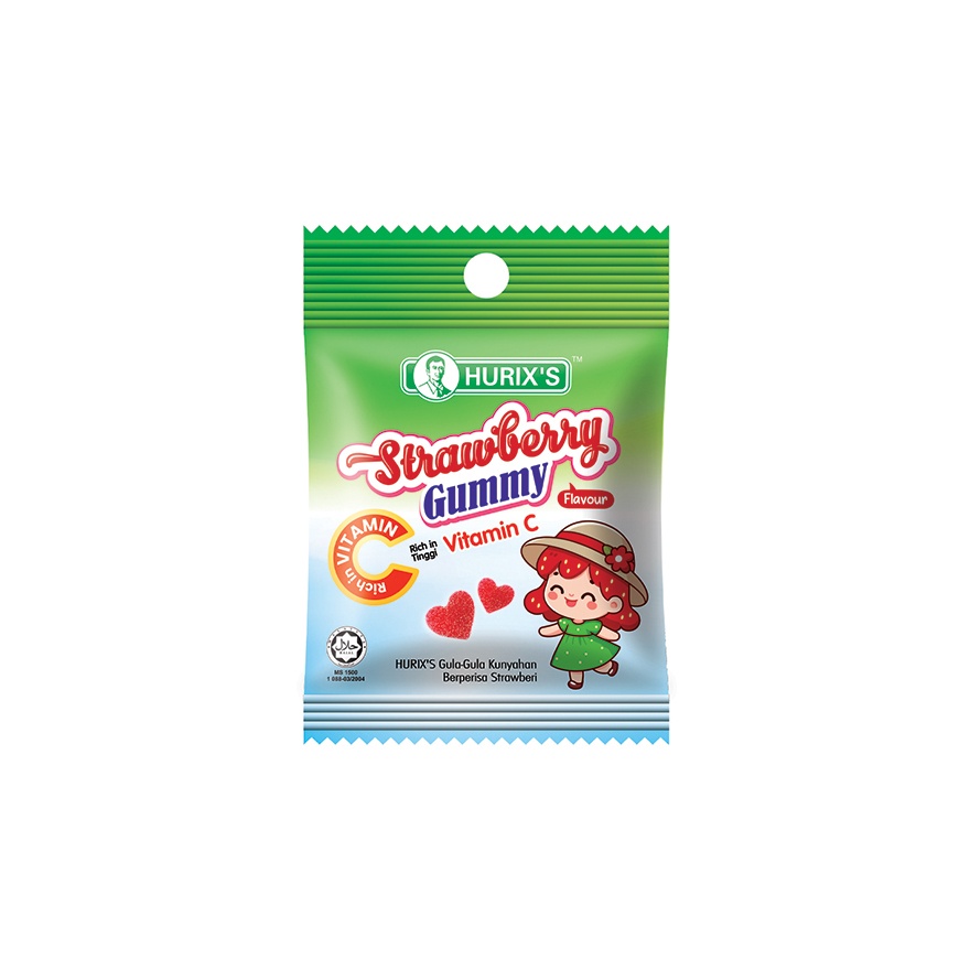 HURIX'S STRAWBERRY FLAVOUR GUMMY RICH IN VITAMIN C 5GM X 20