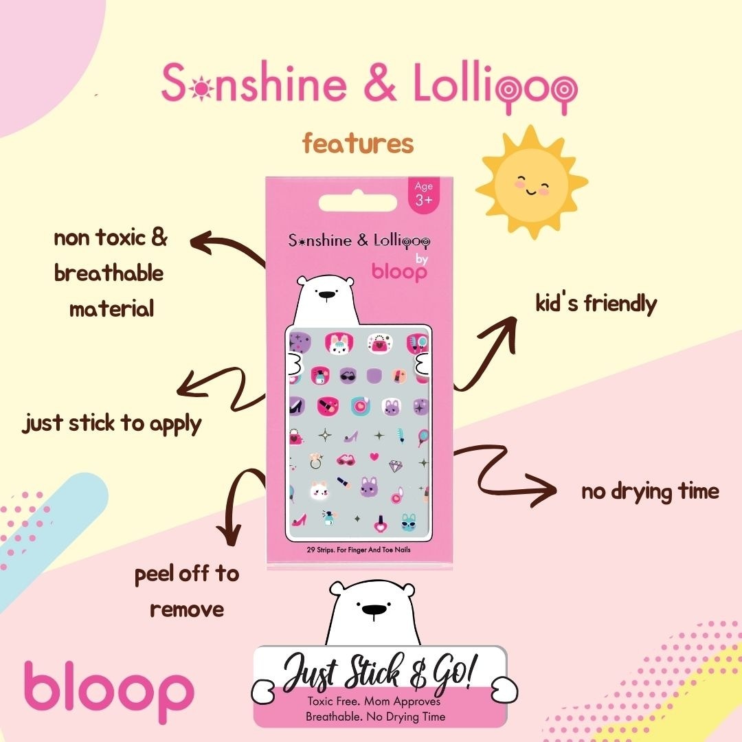 Kids Sweet Unicorn Nail Strips