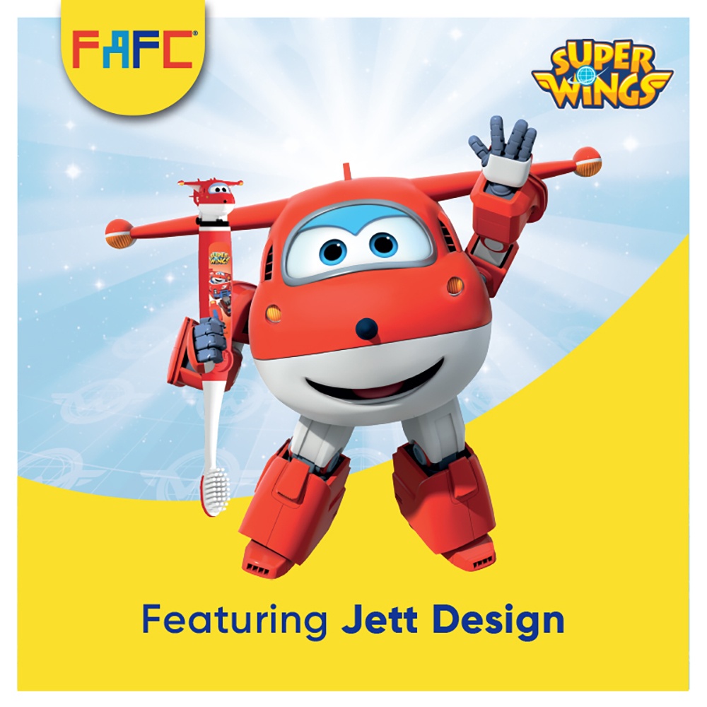 FAFC SuperWings Figurine Kids Toothbrush (1 Pc)