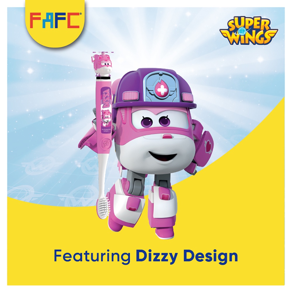 FAFC SuperWings Figurine Kids Toothbrush (1 Pc)