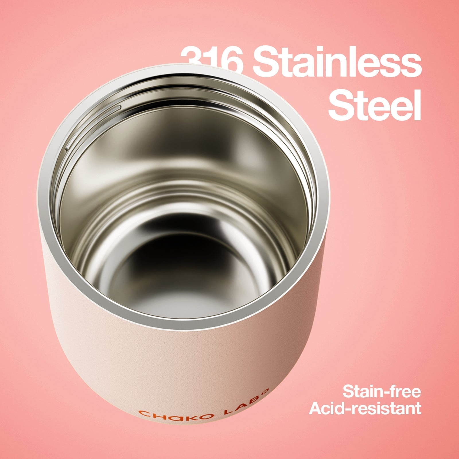 Chako Lab BaoBao Cup (SUS316) - Pink Orange