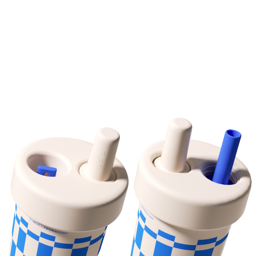 Chako Lab Bobo Cup (Ceramic) - White Blue 