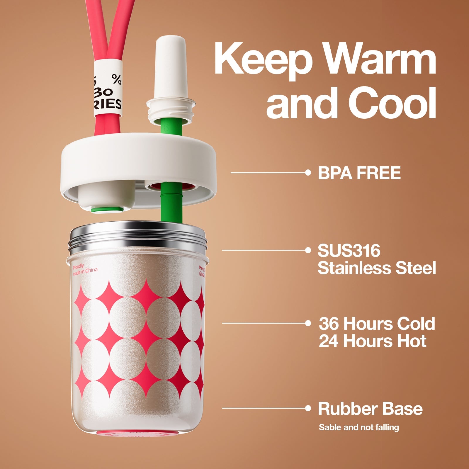 Chako Lab Special Edition (SUS316) - Bobo Cup Red