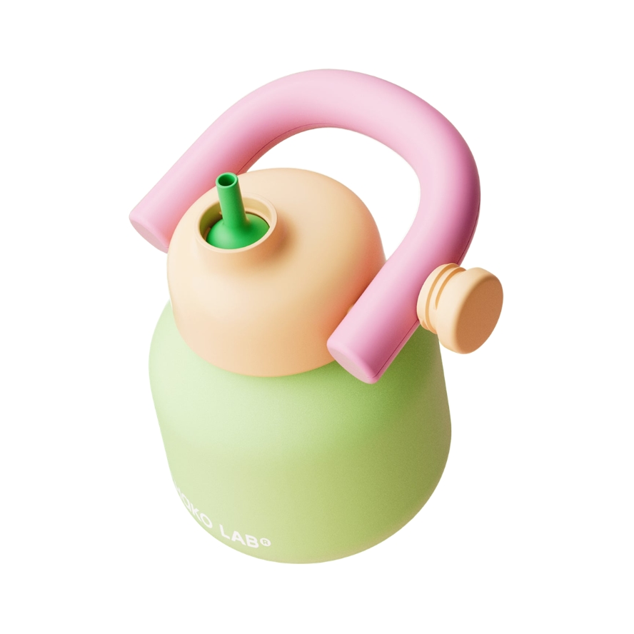 Lin Lin Bottle (SUS316) - Green Pink