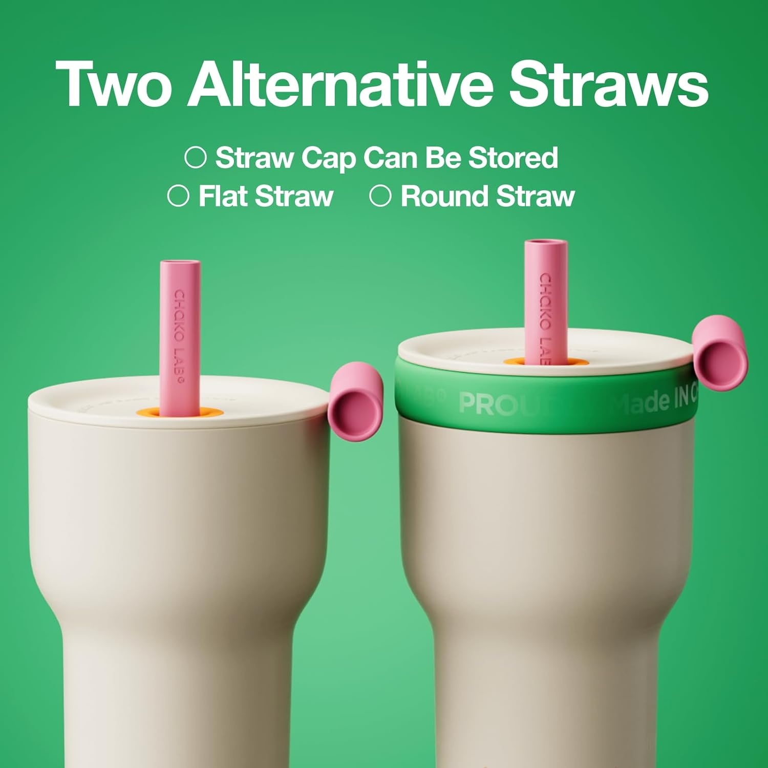 Chako Lab Pang Pang Cup Double Layer (SUS316) - White Green