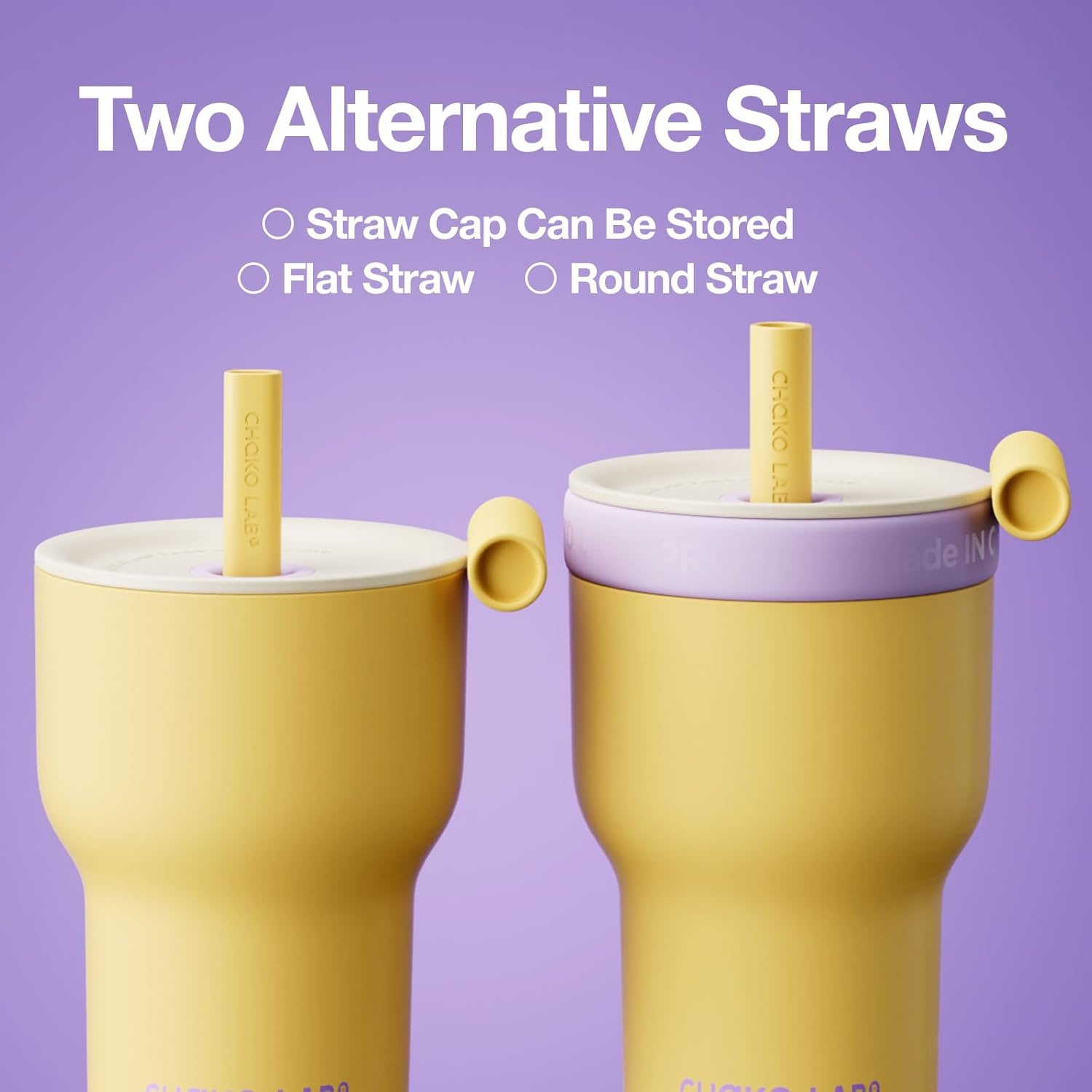 Chako Lab Pang Pang Cup Double Layer (SUS316) Yellow Purple image