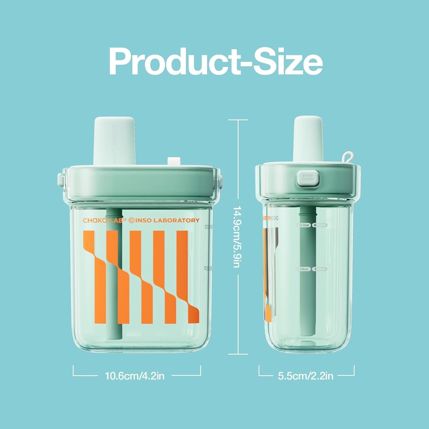 Chako Lab Bobo Square Cup (Tritan) - Mint Green