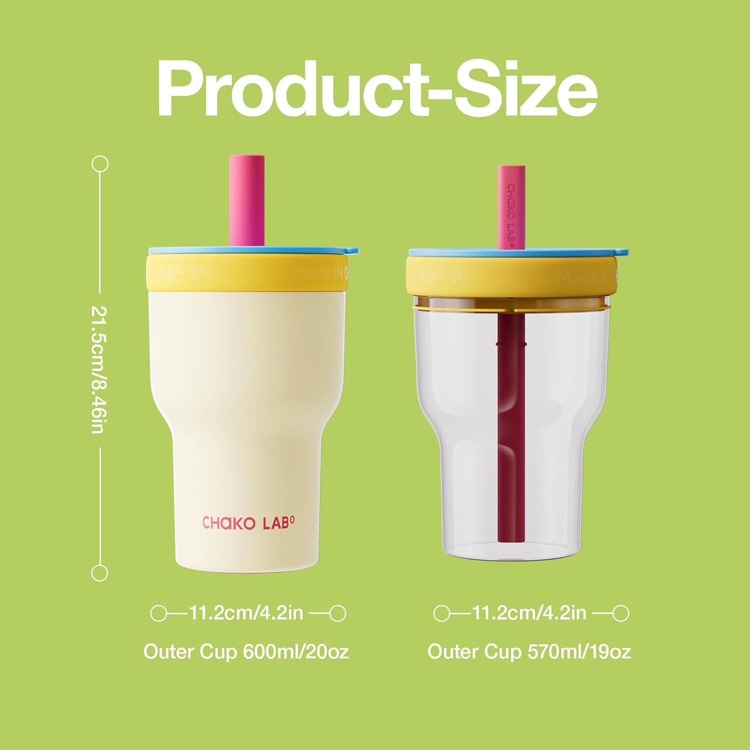 Chako Lab Pang Pang Cup Double Layer (SUS316) - Yellow Blue