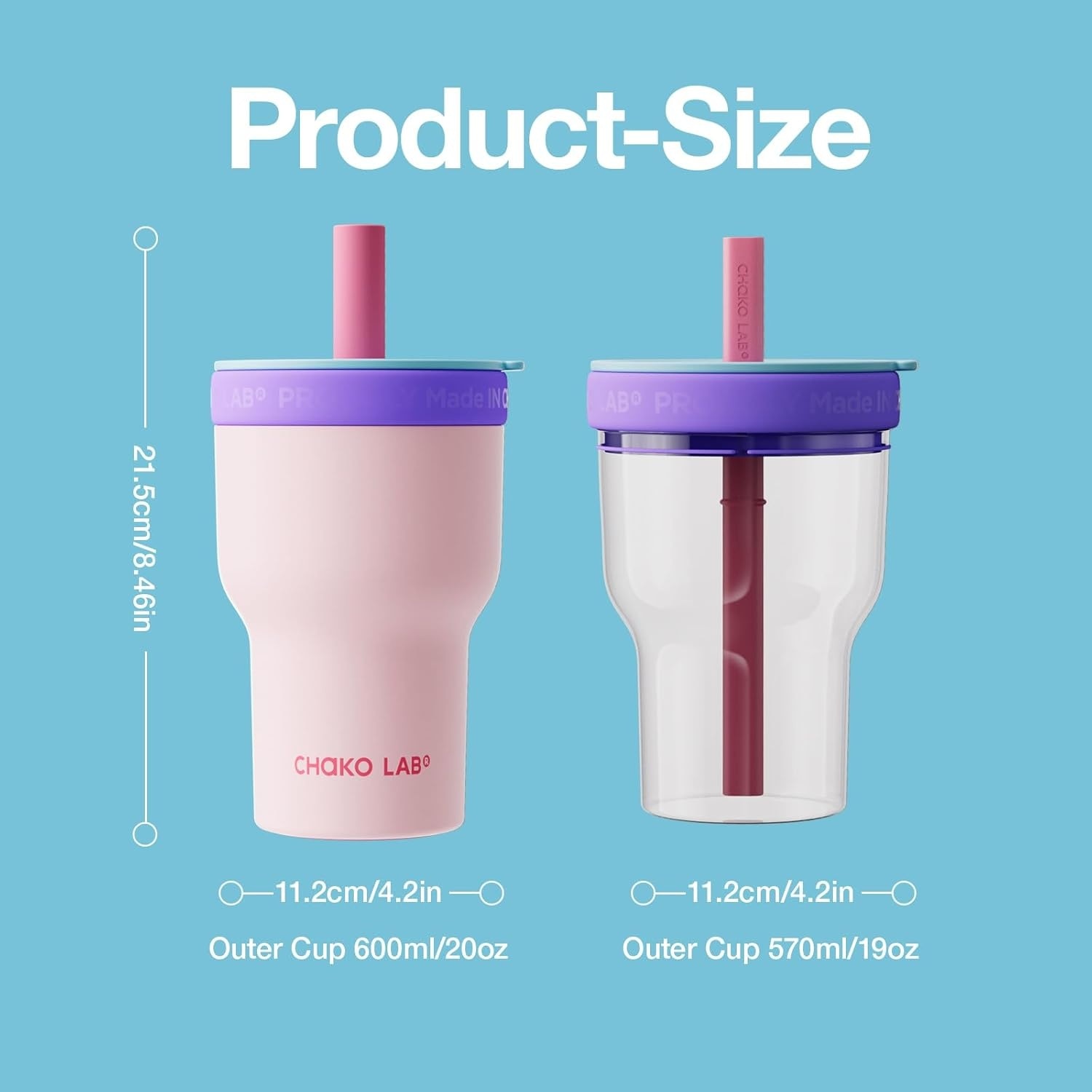 Chako Lab Pang Pang Cup Double Layer (SUS316) - Pink Purple