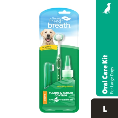 TROPICLEAN - Fresh Breath Oral Care Kit for Large Dogs