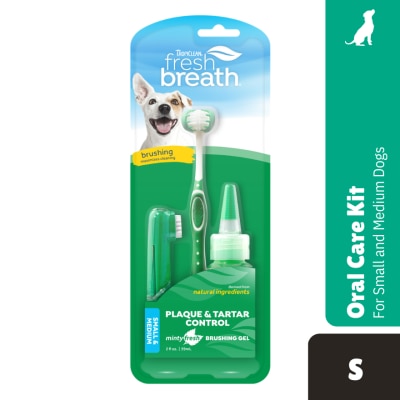 TROPICLEAN - Fresh Breath Oral Care Kit for Small & Medium Dogs