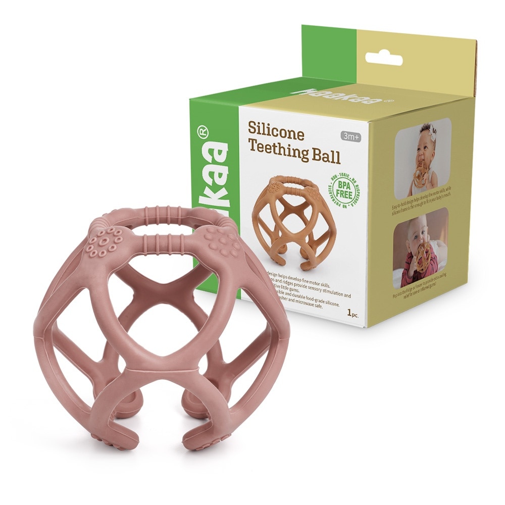 HaaKaa Silicone Baby Teether Teething Ball - Blush