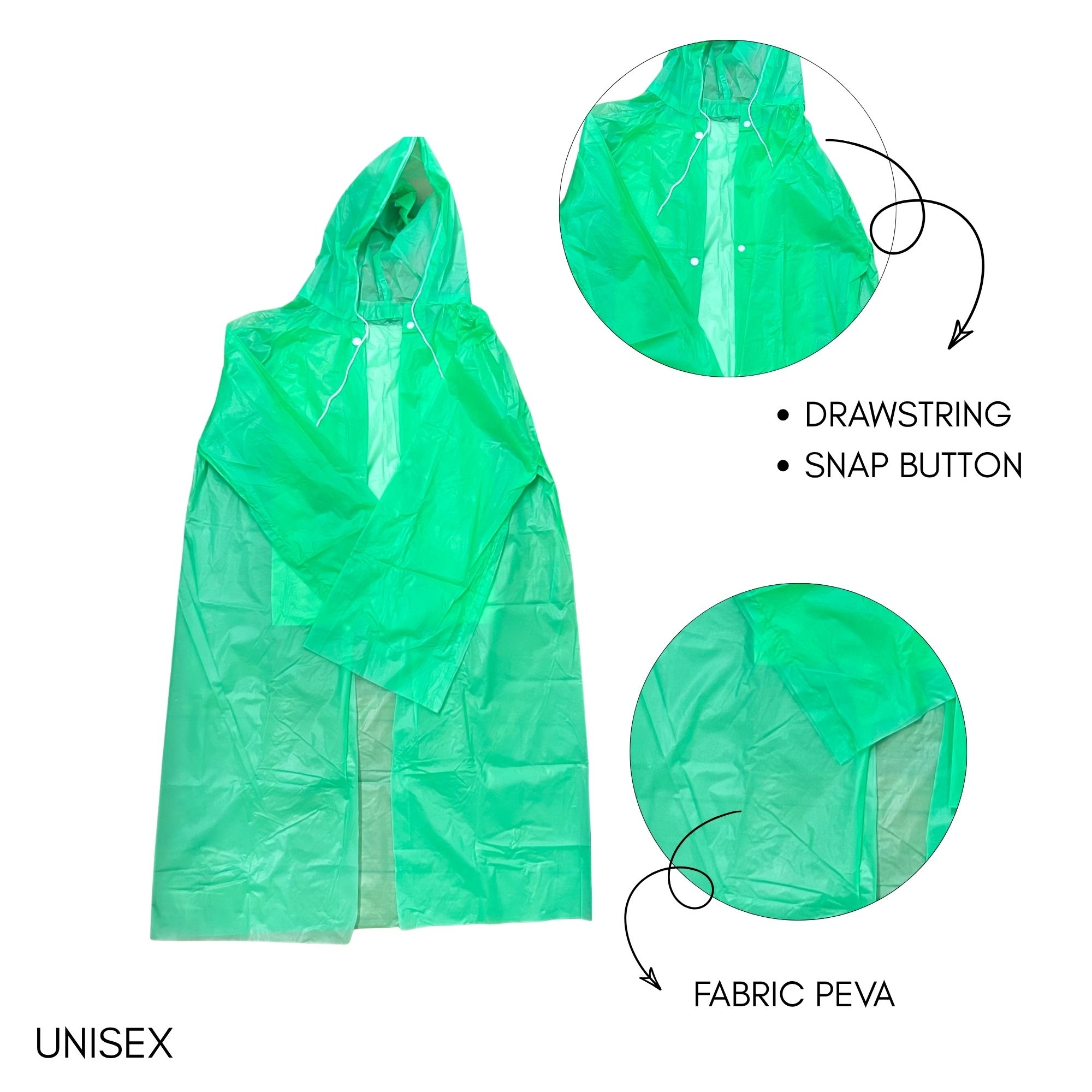 TR 0014 ADULT PEVA RAINCOAT (FREE SIZE) image