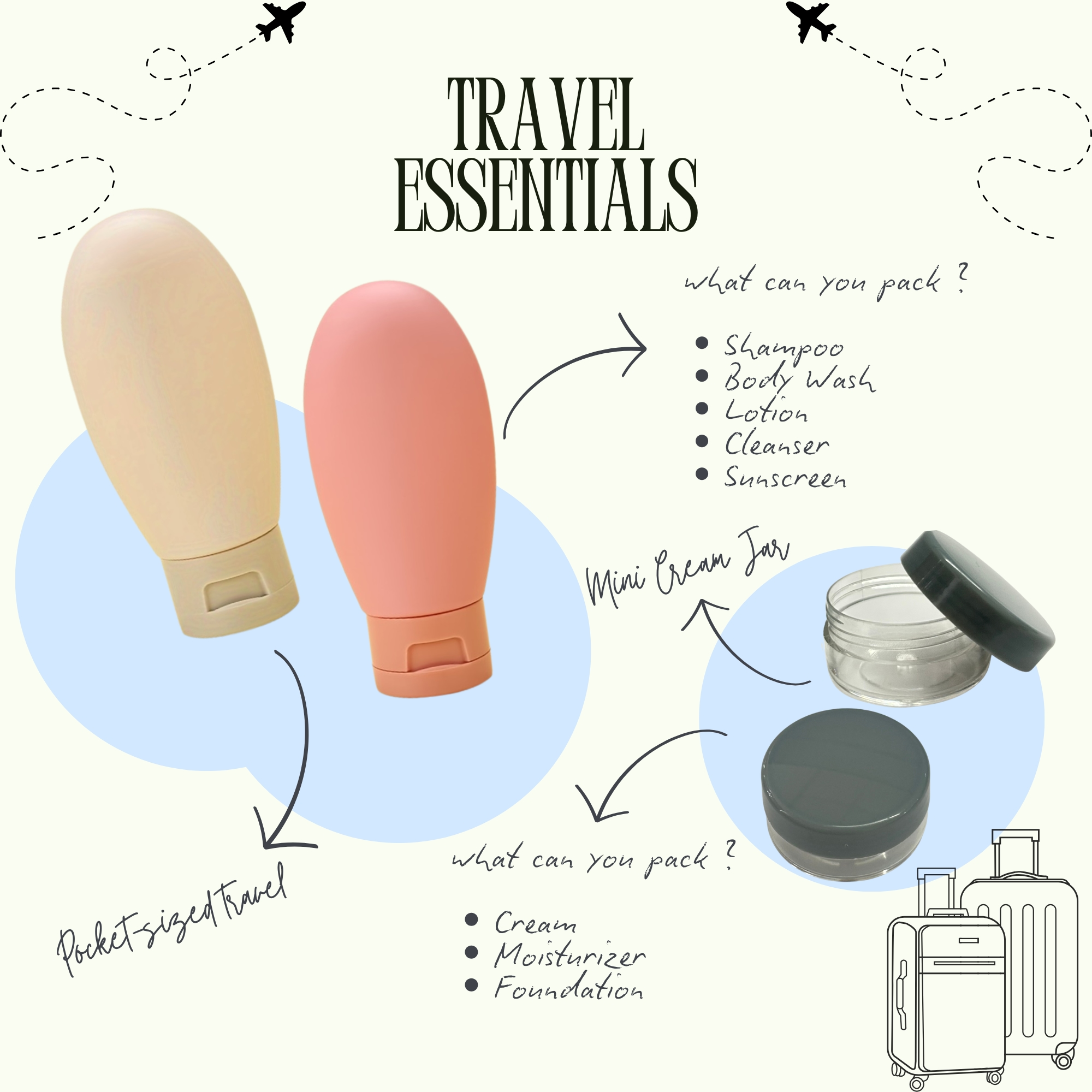 #0261 TRAVEL BOTTLE SET 4pcs
