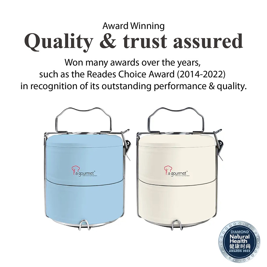 La gourmet Vintage 2 Tier 1000ml Tiffin Carrier