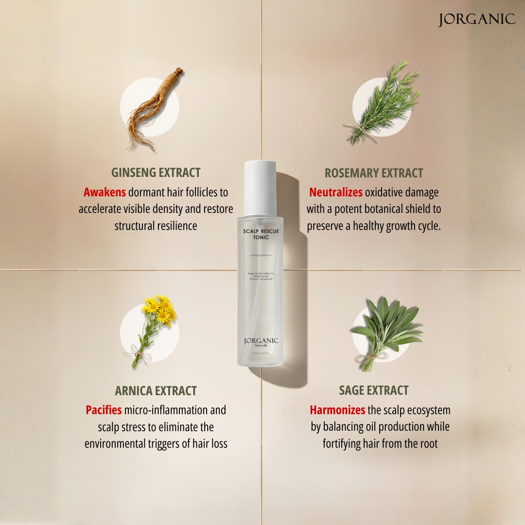 JORGANIC Renewelle Hair Growth Gift Set (Shampoo + Treatment + Tonic + Travel Set)