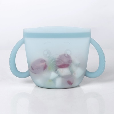 HAAKAA - Haakaa Snack-N-Seal Silicone Pouch - Ella Elephant Mist Blue